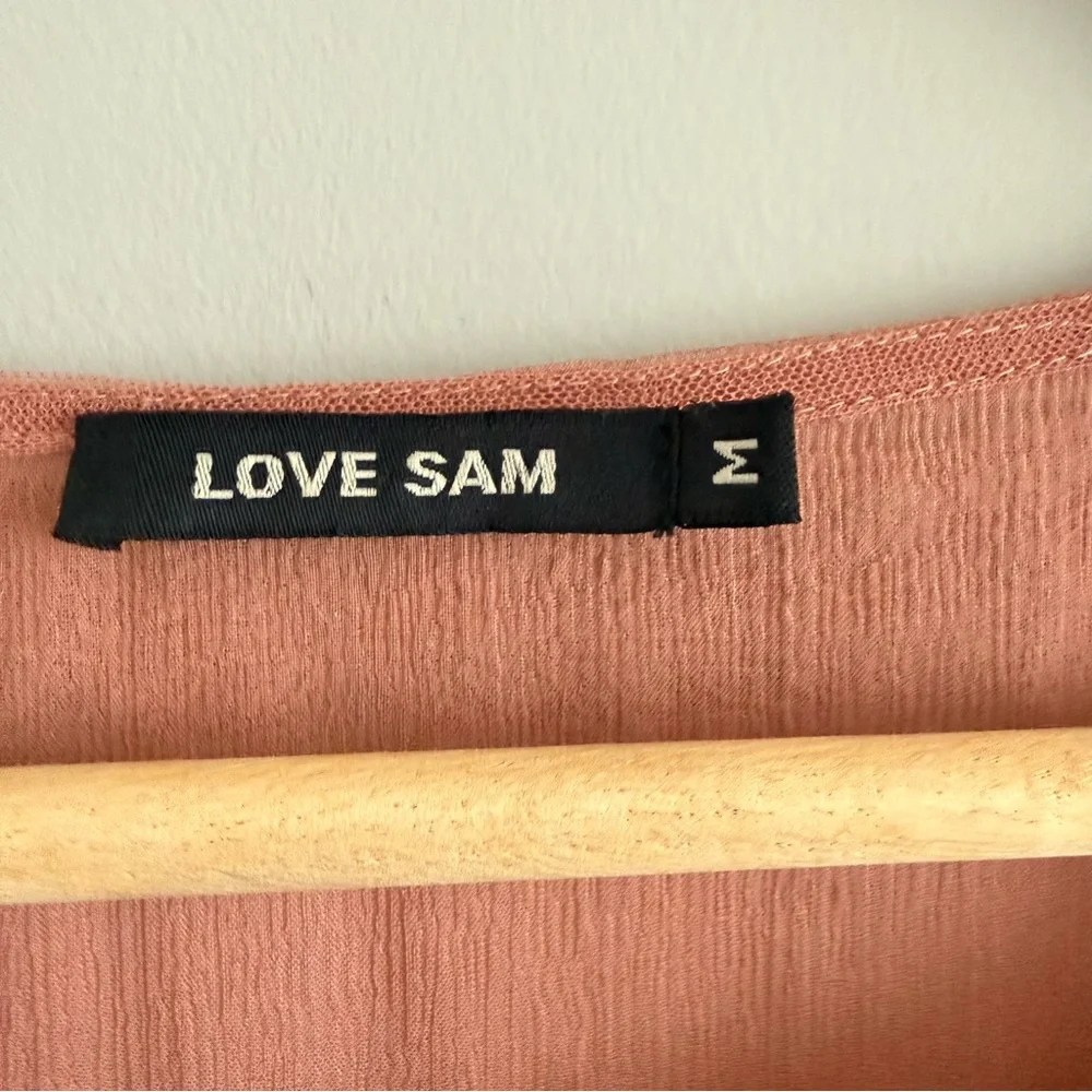 Anthropologie Love Sam Fluttered and Beaded Blouse Medium - Picture 11 of 14